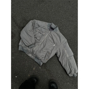 （现货）自制款  机能口袋灰色bomber棉服图片