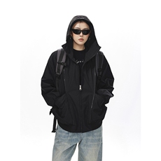 可二开拉链装饰解构大码M-5XL夹克女聚酯纤维JK78092P69控108，男装夹克，星座227-7