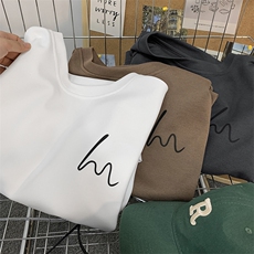 260g重磅抖音品质现货主推宽松短袖男T恤X416b-1-DT380-P35限48，男装T恤，星座416B-1