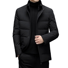 羽绒服男装秋冬季厚款上衣中老年人宽松可脱卸毛领外套A9606-P290，男装羽绒服，电商B212（原钱塘6029）