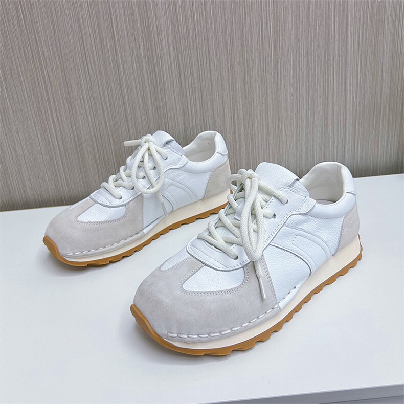真皮阿甘鞋女2024春季新款平底运动德训鞋女休闲小白鞋女百搭女鞋,女鞋休闲鞋,电商A223
