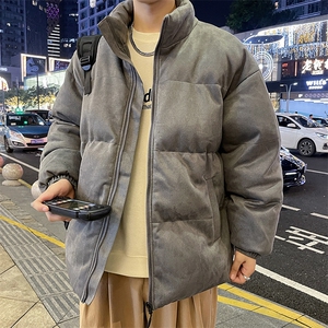 2024秋冬新款潮牌炸街宽松休闲立领鹿皮绒棉衣男 A436-0318-P85图片