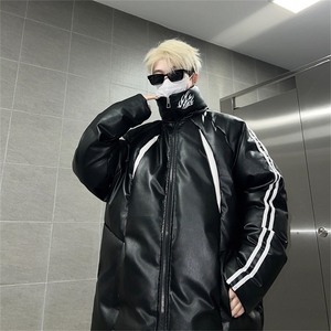 三条杠皮棉服冬季宽松棉衣立领冬装棉袄外套男MY2416-特100控168图片