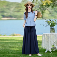 通勤风休闲风时尚两件套装阔腿套装2026春夏季宽松时尚气质洋气，女装套装/套裙，水衣源