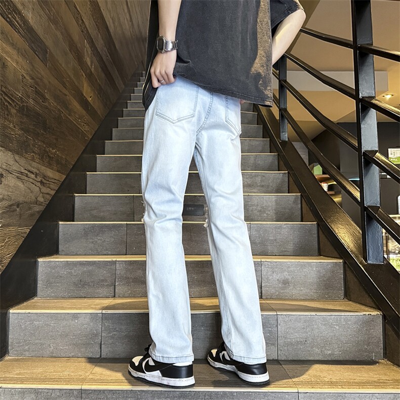 抖音品质破洞牛仔裤男小脚B342-K7040-特P45,男装牛仔裤,电商B342
