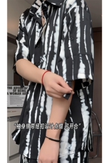 1短袖衬衫男+短裤潮流休闲套装男M-5XL大码TZ78719P50控98模特图，男装牛仔裤，星座226-2