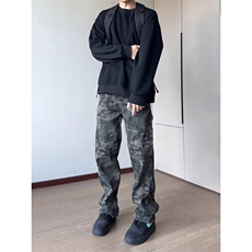 DK9756-批50迷彩工装裤男春秋款新款伐木工装显瘦直筒裤，男装工装外套，星座603-2