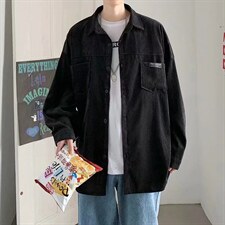 灯芯绒衬衫男士长袖ins宽松休闲外套C105P35,男装衬衫,星座1116-2