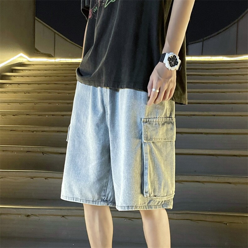 2023夏季新款韩版宽松百搭休闲裤子大口袋港风工装裤K4131-P36,男装休闲裤,星座512-2
