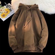 直播品质360克重磅加厚美式潮牌光版纯色连帽卫衣Y99-白P25彩P26，男装卫衣，电商A486