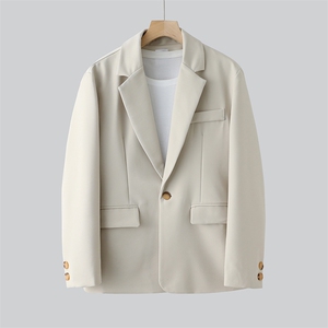 新款男士秋季宽松休闲港风西服套装衣服+裤子XZ809-P150图片