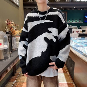 美式高街vintage痞帅打底毛衣男慵懒风潮牌复古针织衫YM14/P45