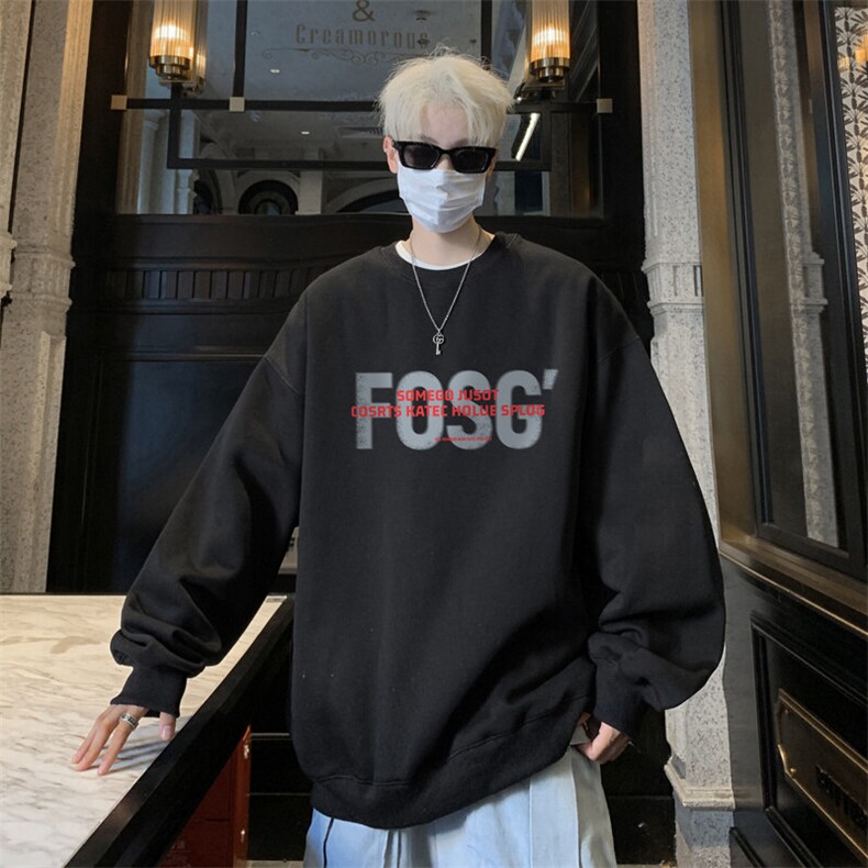 ！圆领卫衣男装港风长袖T恤男外套男WY253-特P23,男装T恤,电商B367