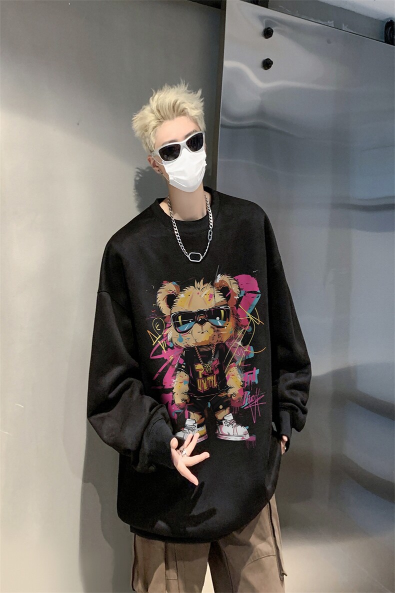 秋装复古美式水洗做旧重磅麂皮绒卫衣301B-JB1509-p45,男装卫衣,星座301B
