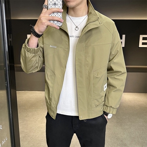 JK407-P80男士外套春秋季2025新款休闲青年夹克衫男装立领上衣