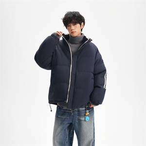 ！冬季条纹五防立领加绒加厚棉衣情侣撞色棉服外套MY7777-P68图片