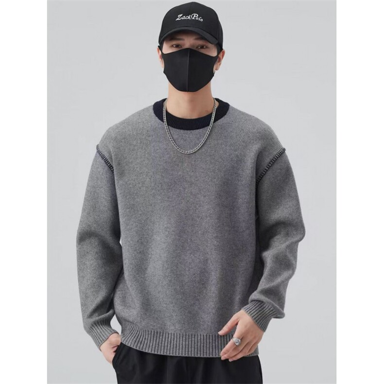 现货B216MY5053特P65男撞色毛衣网图慎用高质量非揭阳货，男装针织衫/毛衣，电商B216（原B302）