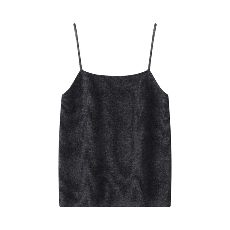 2025百搭时尚简约平吊带羊绒软糯舒适，女装背心吊带，蒙娇羊绒