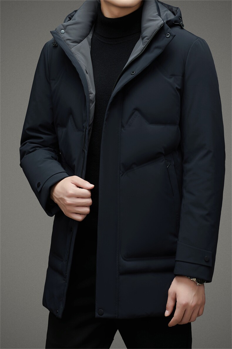 BHYL88208钱塘2020-2中年男士冬季厚款中长款商务休闲羽绒服P235,男装羽绒服,钱塘207-2