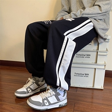 港风休闲裤男宽松直筒拖地裤束脚裤卫裤XZ214-8KP611P50，男装休闲裤，星座1204-3