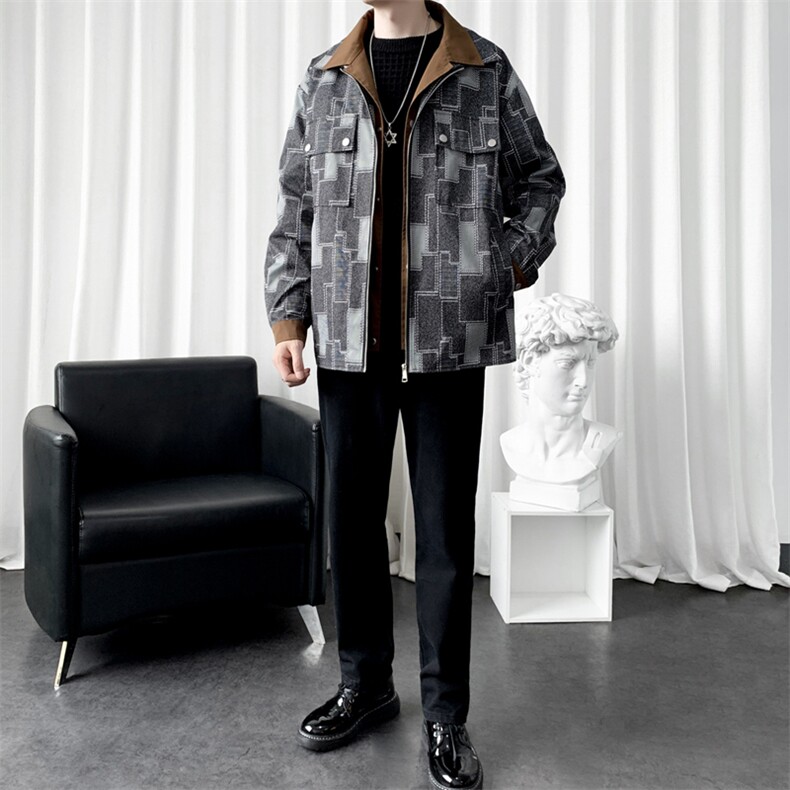 得物-直播精品数码印假两件夹克男外套轻熟JLJ-201批115元控168，男装夹克，星座401