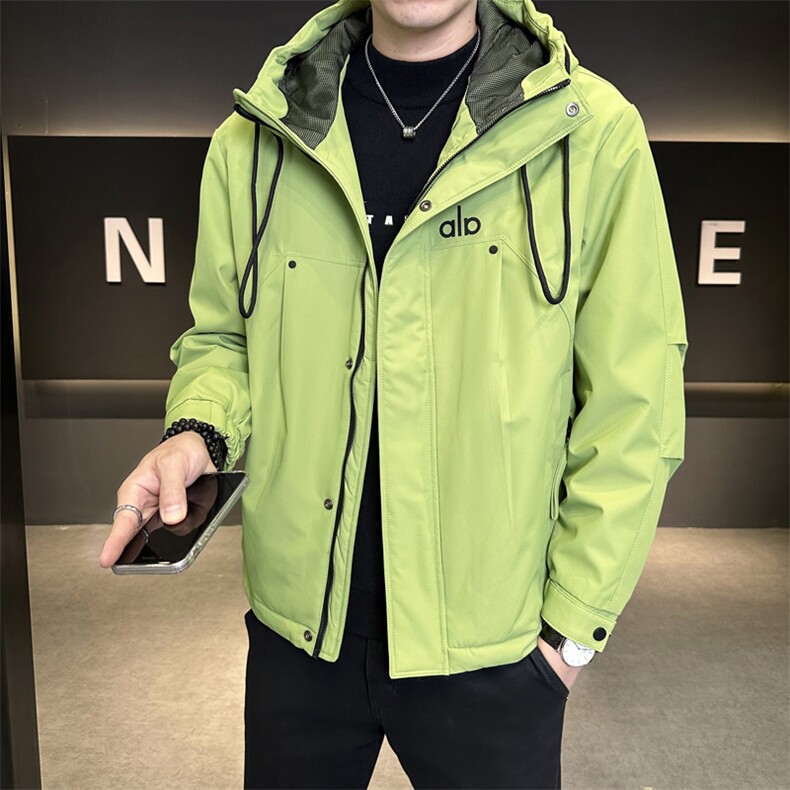 2025秋冬新款二棉加棉夹克连帽冲风衣男士外套棉服，男装风衣，星座414（原B263）