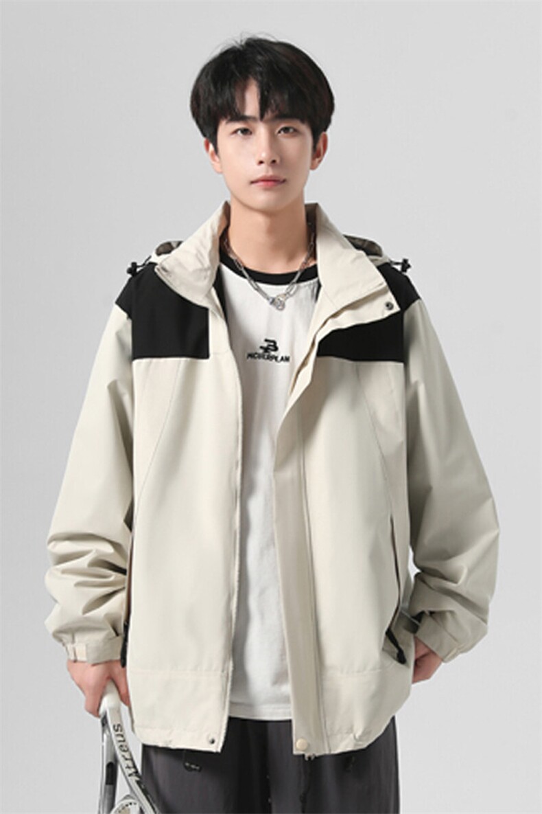 2025春季新款无影墙大码帽子可拆卸夹克XS-3XLHJ24691-特P40,男装夹克,电商A022