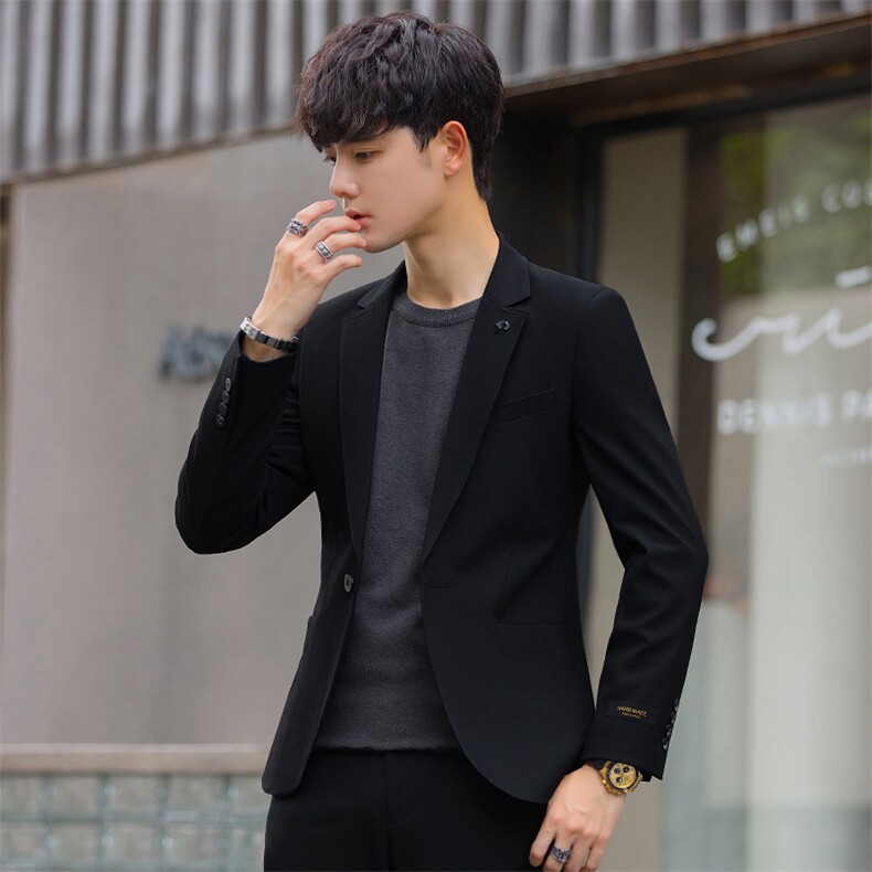25春秋季新款正装男西服青年韩版简约时尚休闲单西外套313-P155图片