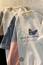 新款港风短袖t恤印花蝴蝶图潮牌上衣TC3110-P27，男装T恤，星座717