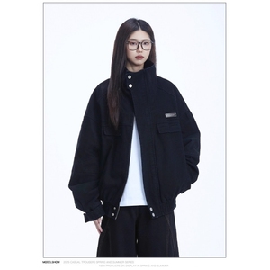 1506A/GTQJ2180/P84美式潮牌做旧帆布工装夹克春季新款立领外套1