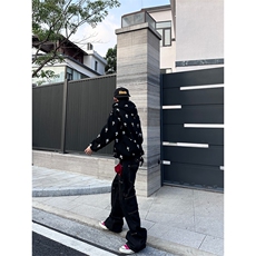 秋季宽松直筒休闲裤男士多口袋大码户外工装裤阔腿长裤子，男装工装外套，四季星座505