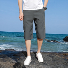 M-8XL大码七分裤男夏季冰丝速干短裤休闲运动裤7分K20-310B-1-P20，男装牛仔裤，星座310B-1