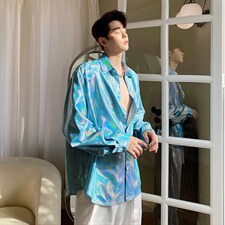 【2025春装】春季夜店工艺演出表演衬衫发型师个性衬衣H1152P78，男装衬衫，星座1114（原A254）