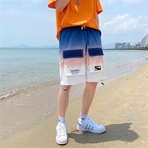 2021年夏季新款休闲裤男港风工装潮牌短裤中性风DS-C407-2029-P40图片