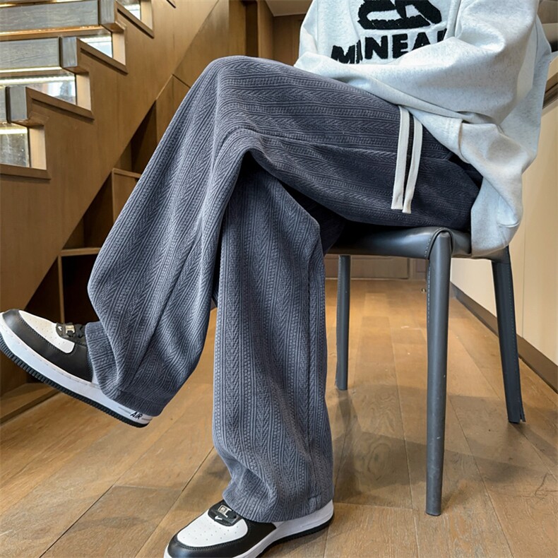 ！2025秋冬新款男士重磅麦穗休闲裤直筒百搭长裤WK2067特P35，男装休闲裤，电商B220