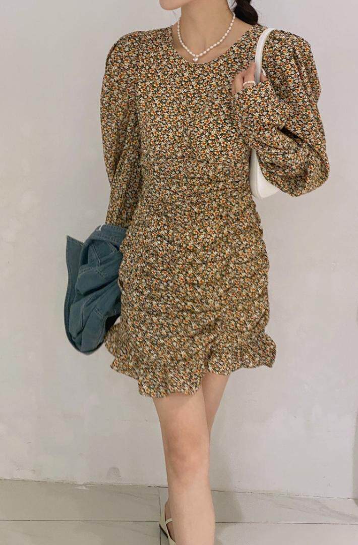 碎花包裙连衣裙，女装连衣裙，驿谷