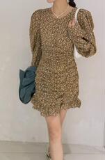 碎花包裙连衣裙，女装连衣裙，驿谷