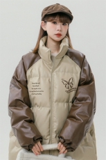 中性风23新款冬季时尚百搭PU皮加厚棉服外套MY65203P125控168，男装棉衣，电商A268