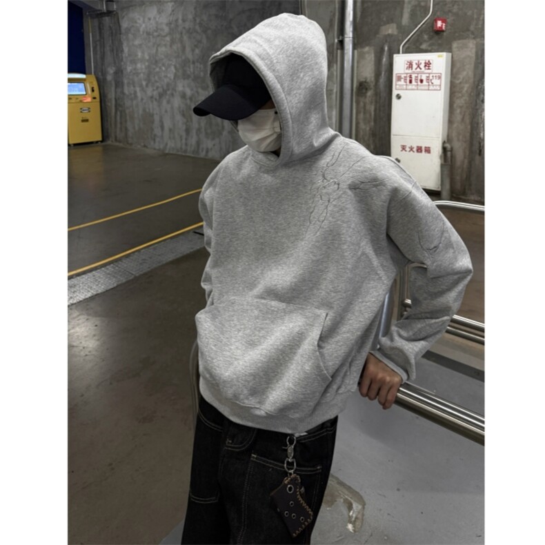 欧美高街闪电连帽卫衣男女暗黑系cleanfit上衣帽衫HXD001-P58,男装卫衣,星座910A