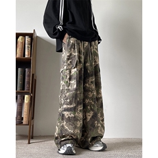 迷彩工装伞兵裤男美式高街嘻哈痞帅伐木裤阔腿宽松休闲长裤，男装工装外套，星座410-6（原星座1304-1）