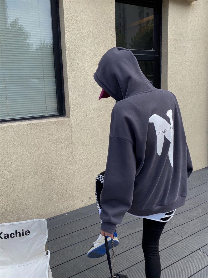 时尚休闲加绒卫衣，女装卫衣/绒衫，泽妤