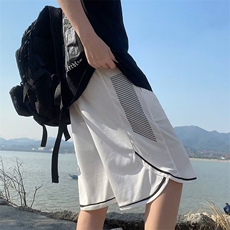 夏季男生网眼运动球裤休闲短裤，男装牛仔裤，星座1013