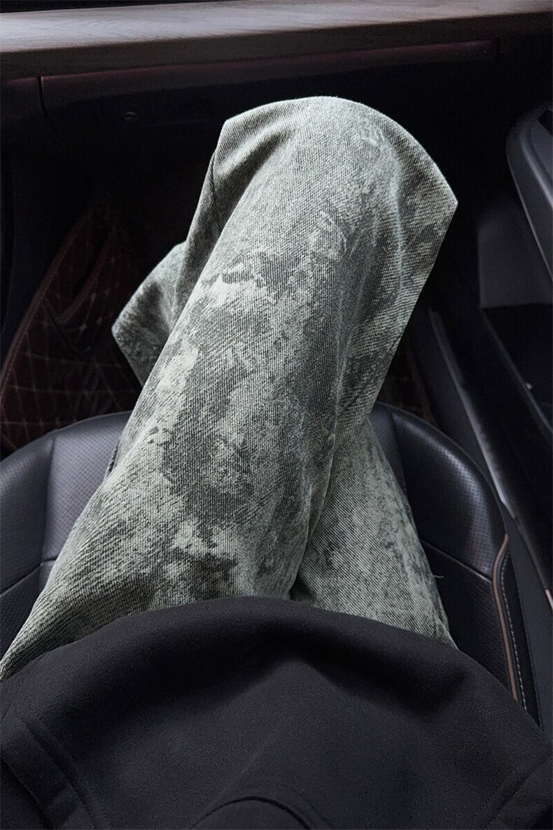 B221美式ins高街暗黑宽松直筒迷彩牛仔裤LK24405-特P45控78,男装牛仔裤,电商B221