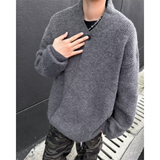 秋冬韩版慵懒风针织开衫男士休闲百搭纽扣开衫外套上衣男M6042，男装针织衫/毛衣，星座506