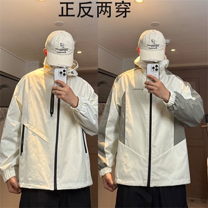 档口图 （现货） 抖音HN双面穿冲锋衣防风防水外套J3044-P80图片
