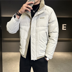 冬季新款加厚防寒时尚白鸭绒立领黑金羽绒服外套上衣男YR113P165