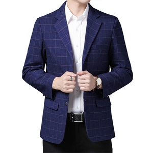 男装商务休闲西服2023春季中青年男士宽松西装小西服潮外套爸爸装图片
