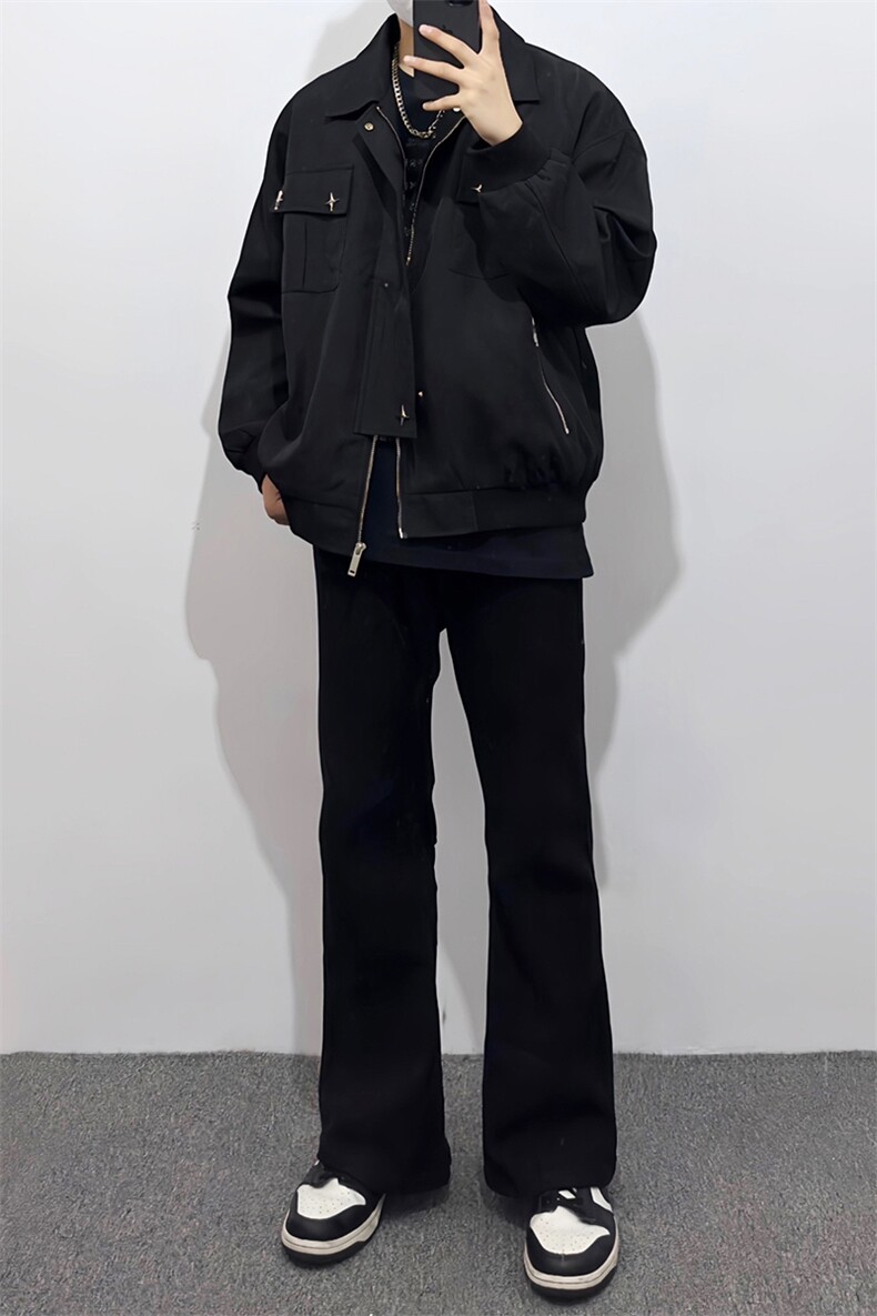 B221美式ins高街暗黑金属感宽松休闲外套上衣SY2303-P90控118,男装夹克,电商B221