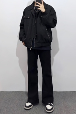 B221美式ins高街暗黑金属感宽松休闲外套上衣SY2303-P90控118，男装夹克，电商B221