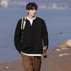 立体假两件华棉大码M-5XL卫衣男:50%棉50%涤纶WY77961特P48控78，男装卫衣，星座226-1